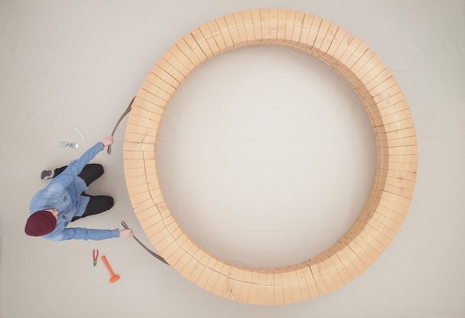 Wood Ring Bench by Chris Kabel on thisispaper.com WOODRING top pull 01 Wood Ring Bench by Chris Kabel on thisispaper.com